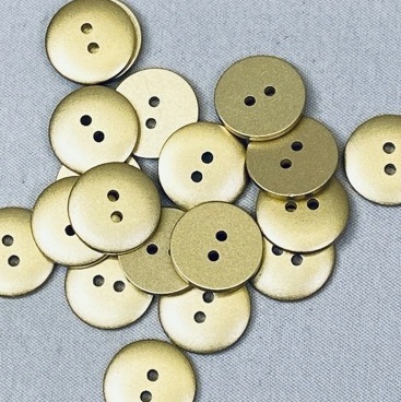 1 Stück Metallic Knopf gold rund 1,8 cm Durchmesser