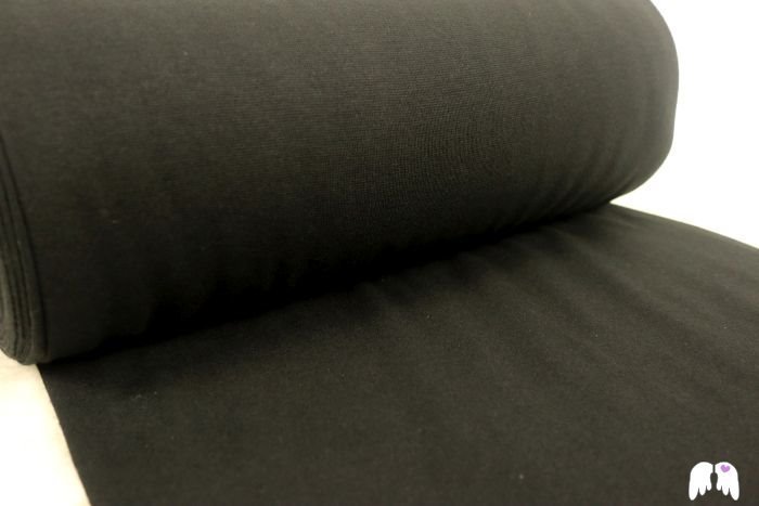 Bündchen im Schlauch, 70 cm schwarz 0,5m je Einheit