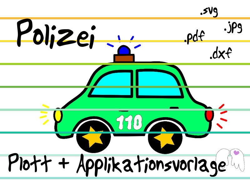 K008 - Plotterdatei + Applikationsvorlage Polizei